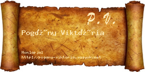 Pogány Viktória névjegykártya
